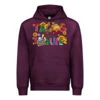 Mauve Wine Tacos and tequila Urban Hoodie - NancyCooperArtShop