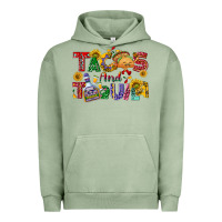 Pigment Oil Green Tacos and tequila Urban Hoodie - NancyCooperArtShop
