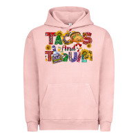 Pigment Salmon Tacos and tequila Urban Hoodie - NancyCooperArtShop