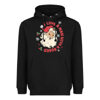 Black i love a man with a beard Heavyweight Hoodie - MaliasSmallBusiness