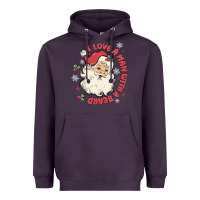 Plum i love a man with a beard Heavyweight Hoodie - MaliasSmallBusiness