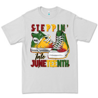 Dove Grey steppin' into juneteenth Premium Tee - BarkalooDesign