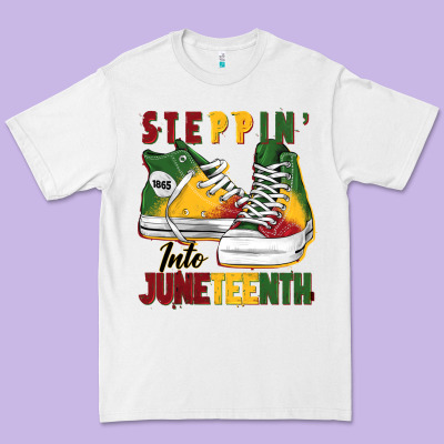 Steppin' Into Juneteenth Premium Tee Designed By Barkaloodesign