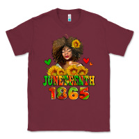 Burgundy afro woman juneteenth 1865 Classic Tee - AdoDesignShop