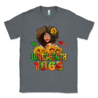 Charcoal Heather afro woman juneteenth 1865 Classic Tee - AdoDesignShop
