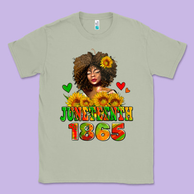 Afro Woman Juneteenth 1865 Classic Tee Designed By Adodesignshop