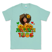 Seafoam afro woman juneteenth 1865 Classic Tee - AdoDesignShop