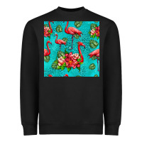 Black flamingo seamless pattern Heavyweight Sweatshirt - HRA Design Shop