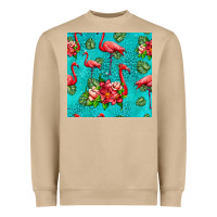 Mushroom flamingo seamless pattern Heavyweight Sweatshirt - HRA Design Shop