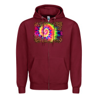 Burgundy tie die background Zipper Hoodie - BarkalooDesign