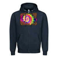 Navy tie die background Zipper Hoodie - BarkalooDesign