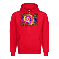 Red tie die background Zipper Hoodie - BarkalooDesign