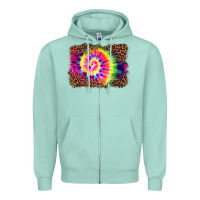 Seafoam tie die background Zipper Hoodie - BarkalooDesign