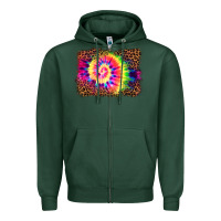 Sports Green tie die background Zipper Hoodie - BarkalooDesign