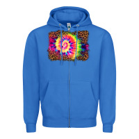 True Royal tie die background Zipper Hoodie - BarkalooDesign
