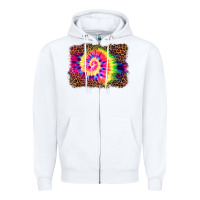White tie die background Zipper Hoodie - BarkalooDesign