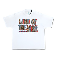 White land of the free Urban Heavy Tee - RacoonDesign