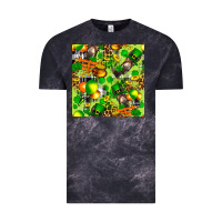 Cloud Black St. Patrick's Donkey With Shamrock Seamless Vintage Tee - FaDigitalArtStudio
