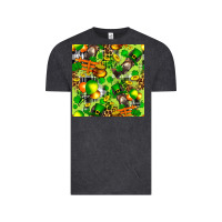 Vintage Black St. Patrick's Donkey With Shamrock Seamless Vintage Tee - FaDigitalArtStudio