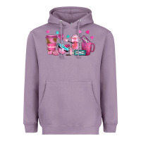 Lavender lash hustler with eyelashes coffee cups Heavyweight Hoodie - NancyCooperArtShop