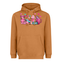Meerkat lash hustler with eyelashes coffee cups Heavyweight Hoodie - NancyCooperArtShop
