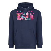 Navy lash hustler with eyelashes coffee cups Heavyweight Hoodie - NancyCooperArtShop