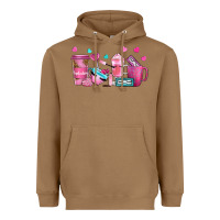 Toasted Coconut lash hustler with eyelashes coffee cups Heavyweight Hoodie - NancyCooperArtShop
