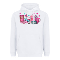White lash hustler with eyelashes coffee cups Heavyweight Hoodie - NancyCooperArtShop