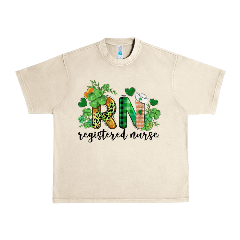 St. Patricks Day Registered Nurse Rn Urban Heavy Tee by BarkalooDesign | Teevron