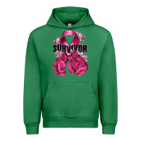 Emerald Survivor Breast Cancer with boxing gloves Urban Hoodie - NancyCooperArtShop