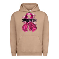 Pigment Burro Survivor Breast Cancer with boxing gloves Urban Hoodie - NancyCooperArtShop