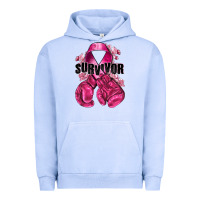 Pigment Grape Ice Survivor Breast Cancer with boxing gloves Urban Hoodie - NancyCooperArtShop