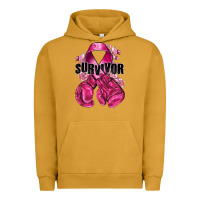 Pigment Peanut Butter Survivor Breast Cancer with boxing gloves Urban Hoodie - NancyCooperArtShop