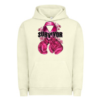 Pigment Pistachio Survivor Breast Cancer with boxing gloves Urban Hoodie - NancyCooperArtShop