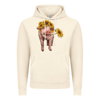 Vintage Artic pig with sunflowers Vintage Hoodie - RanaPortraitStore