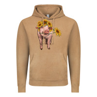 Vintage Camel pig with sunflowers Vintage Hoodie - RanaPortraitStore