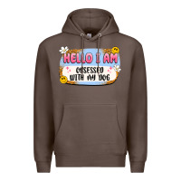 Coffee hello i am obsessed with my dog Premium Hoodie - Artiststas