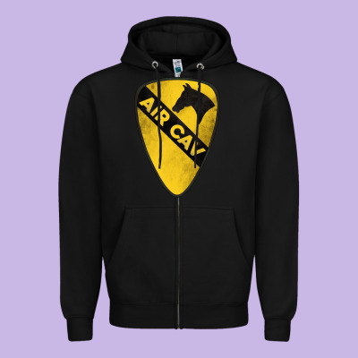 1st Cavalry Division Air Cav Zipper Hoodie Designed By Jasminsmagicworld
