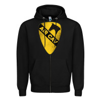 Black 1st cavalry division air cav Zipper Hoodie - Jasminsmagicworld