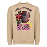 Mushroom just a woman who loves her welder Heavyweight Sweatshirt - SublimationCraftShop