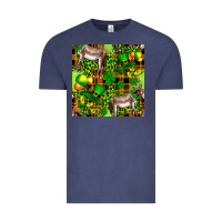 Vintage Denim St. Patrick's Donkey With Leprechaun Hat Seamless Vintage Tee - FaDigitalArtStudio