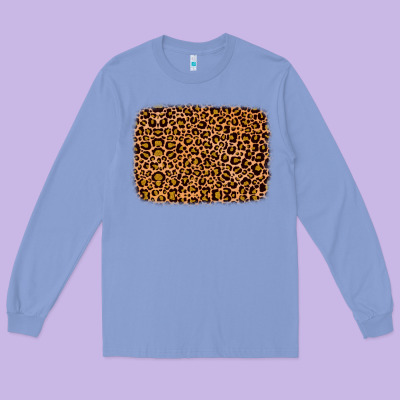 Leopard Glitter Background Long Sleeve Tee Designed By Jahusdesignshop