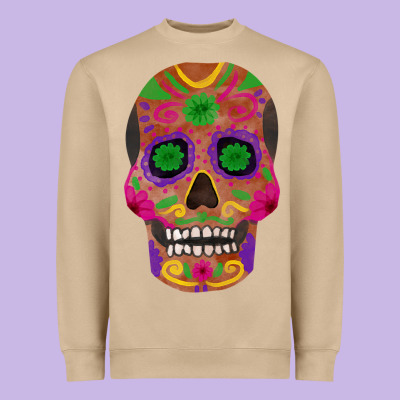 Sugar Skull Heavyweight Sweatshirt Designed By Fadigitalartstudio