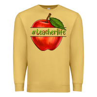 Antique Gold teacher life with apple Premium Sweatshirt - NancyCooperArtShop