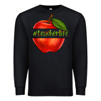 Black teacher life with apple Premium Sweatshirt - NancyCooperArtShop