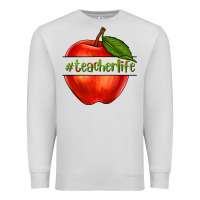 Dove Grey teacher life with apple Premium Sweatshirt - NancyCooperArtShop