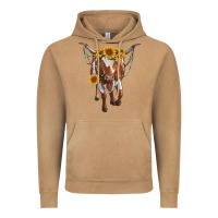 Vintage Camel longhorn cow with sunflowers Vintage Hoodie - RanaPortraitStore