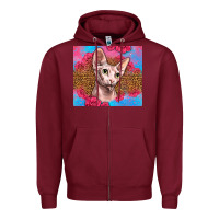 Burgundy Western Sphynx Cat Zipper Hoodie - LillyAllenDesigns