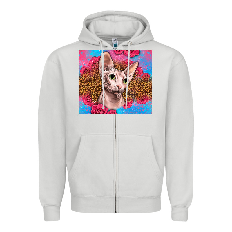 Western Sphynx Cat Zipper Hoodie by LillyAllenDesigns | Teevron