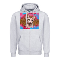 Heather Grey Western Sphynx Cat Zipper Hoodie - LillyAllenDesigns